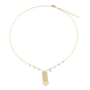 Meira T 14K Diamond Starburst & Fringe Necklace